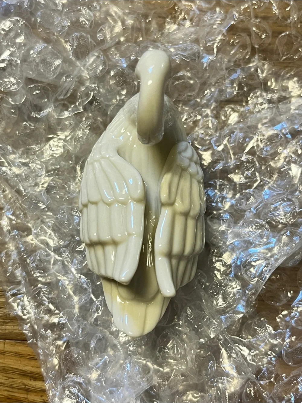 Vintage Lenox Swan Figurine 24K Gold Accents Place Card Holder/Cake Topper